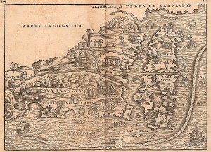 Giacomo Gastaldi, La Nuova Francia. In: Giovanni Battista Ramusio, Terzo volume delle navigationi et viaggi, Venice, 1556.