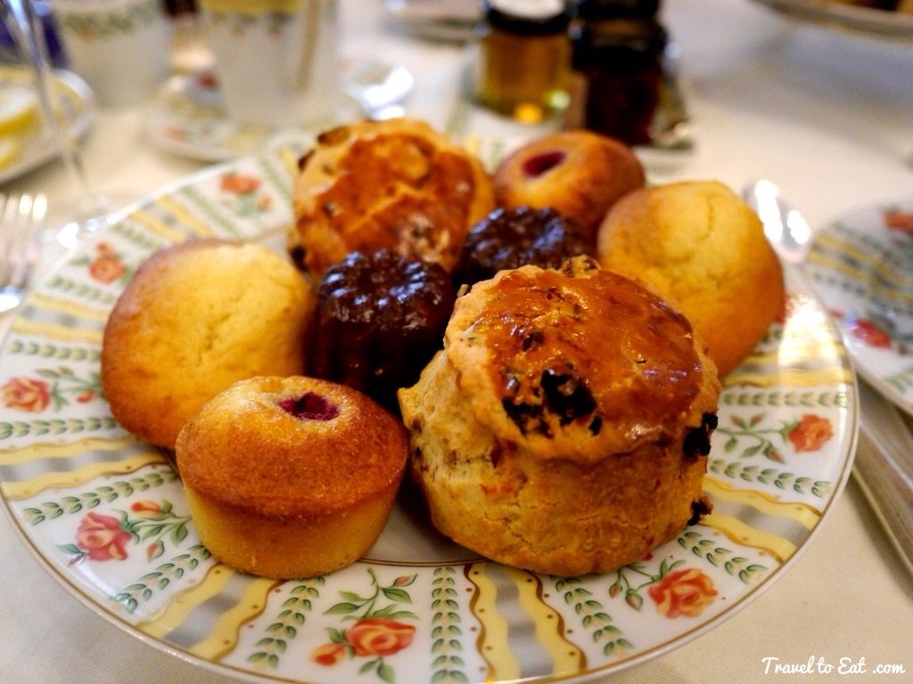 Cannelés from Bordeaux, Madeline and Financier along with Home Made Scones. George V High Tea, Paris