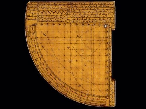 Arabic Quadrant Astrolabe by Muhammad al-Sakasi al-Jarkasi 1891-1892. British Museum, London