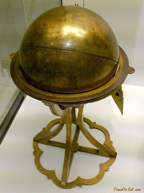 Brass Celestial Globe Inlaid with Silver Stars from Mosul 1271. British Museum, London