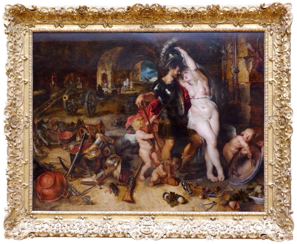The Return from War: Mars Disarmed by Venus by Peter Paul Rubens and Jan Brueghel the Elder 1610-1612. Getty Center, Brentwood, California