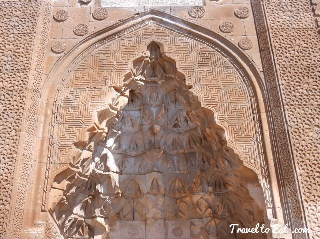 Detail of the Entrance to the Agzikarahan-Hoca Mesut Caravanserai (Built 1231-1239). Cappadocia, Turkey