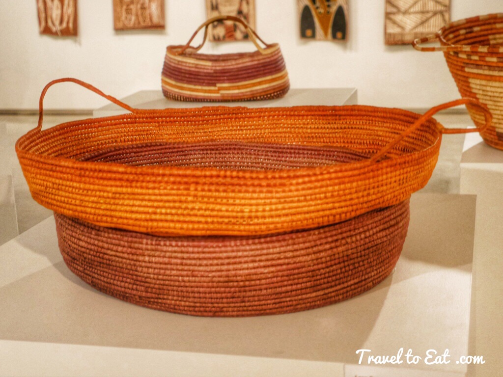 Pandanus Palm Coil Weave Basket by Lena Rungwanga, 1985-1987. Kune Dangbon People, Northern Territory. Contemporary Art Museum, Sydney, Australia