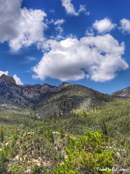 View from the Mount Charleston Lodge. Las Vegas, Nevada