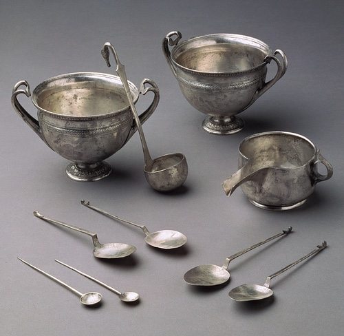 Tivoli Hoard, mid–1st century B.C.; Late Republican. Roman; Italy, said to have been found at Tivoli or Boscoreale Silver Rogers Fund, 1920 (20.49.2–.12). Metropolitan Museum, NYC