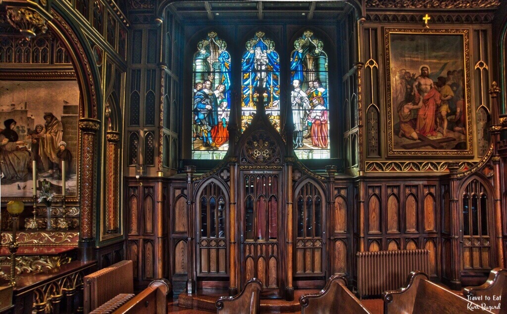 Confessional, Notre Dame Basilica of Montreal, Completed 1880 by architect James O'Donnell, Montreal, Quebec, Canada