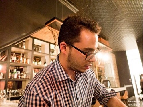 The Sommelier Jonathan. Les 400 Coups Restaurant. Montréal