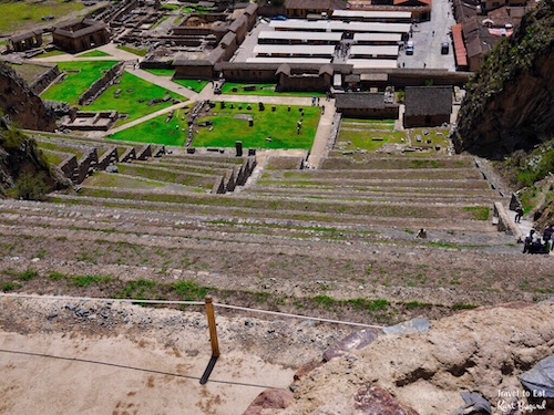 Agricultural Terraces or Andenes. Ollantaytambo Fortress and Temple Hill, Peru