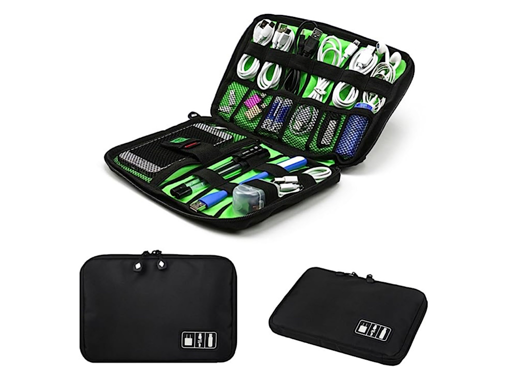 Electronics Accessories Case, Waterproof Portable Cable Organizer Bag