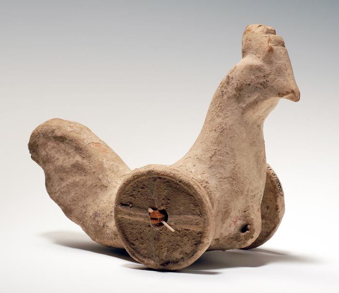 Cock on wheels Originating from Ephesus in Turkey (3rd Century BCE)