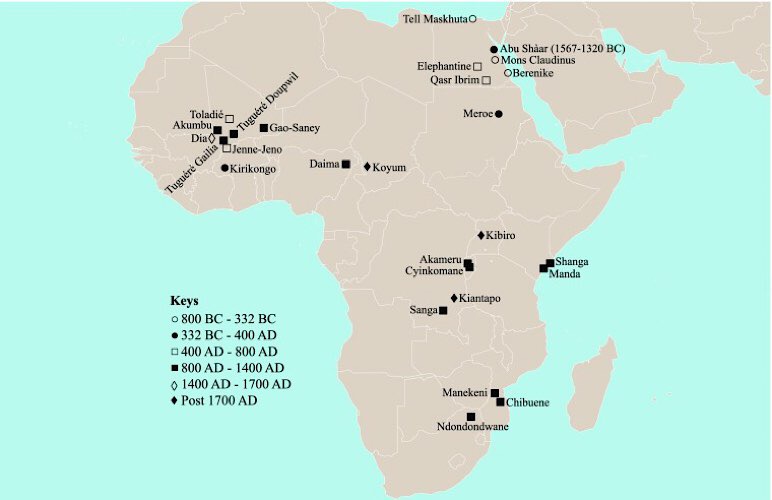 Summary of Archaeological Dates for the Presence of Chicken in Different Regions Across the African Continent (J. M. Mwacharo et al 2013)