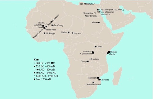 Summary of Archaeological Dates for the Presence of Chicken in Different Regions Across the African Continent (J. M. Mwacharo et al 2013)