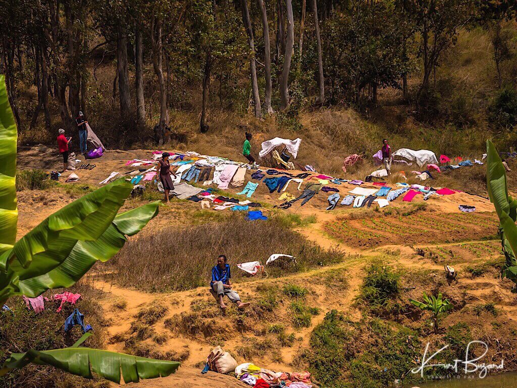 Laundry Day at the Waterside in Madagascar