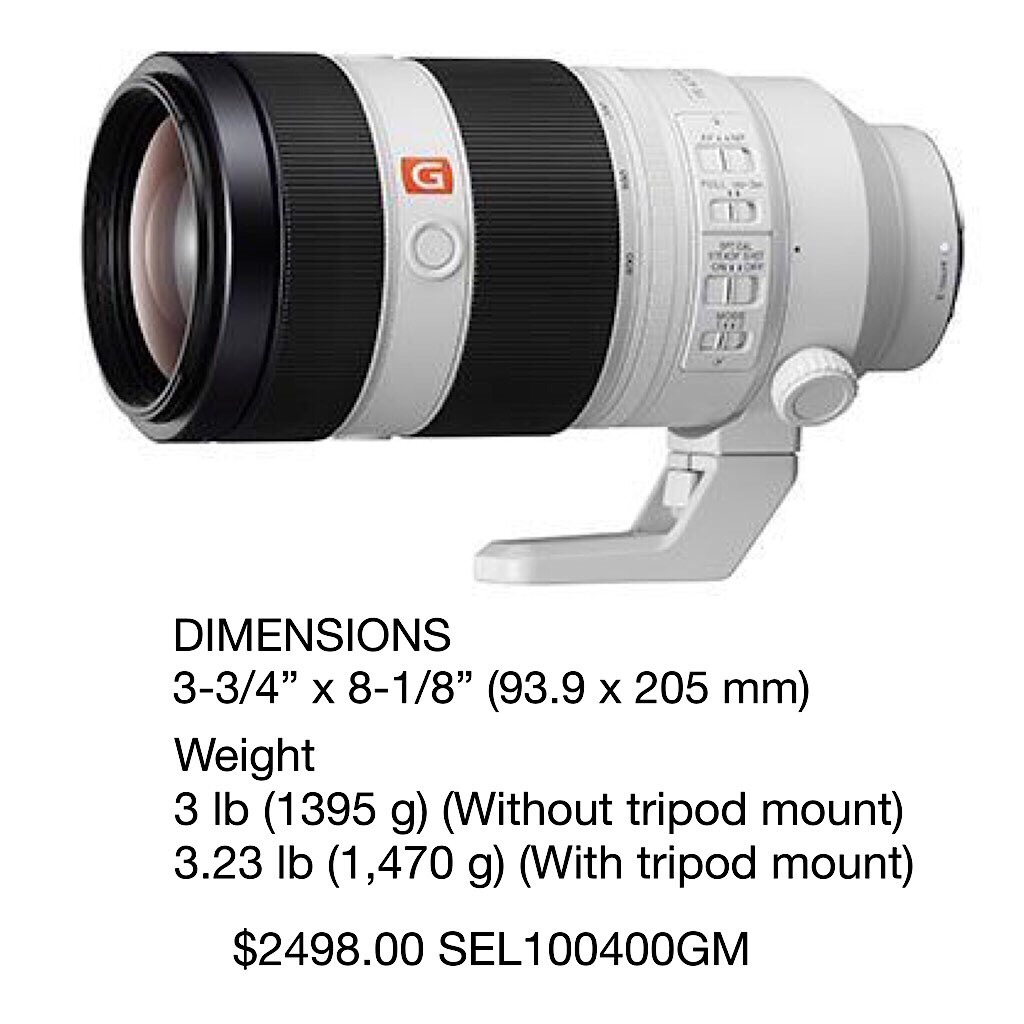 Sony FE 100-400mm f/4.5-5.6 OSS G Master