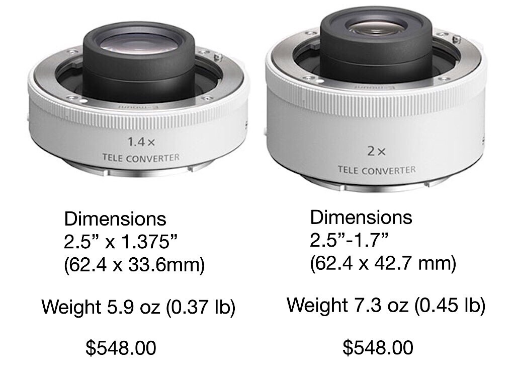 Sony FE 1.4x and 2.0x Teleconverters