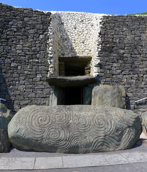 The Entrance Passage to Newgrange, and the Entrance Stone. Wikipedia