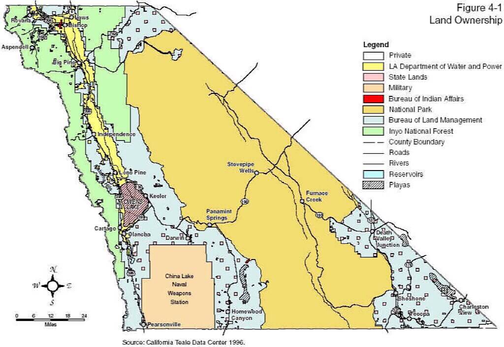 Land Use On and Near Coso Range