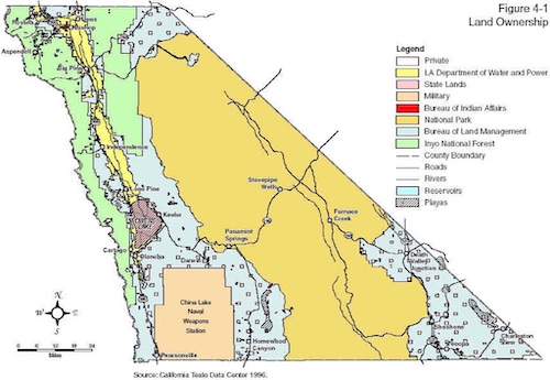 Land Use On and Near Coso Range