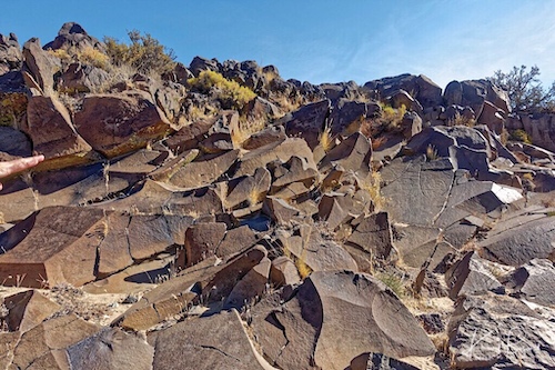 Conchoidal Fractures in Rhyolite in Little Petroglyph Canyon. China Lake California