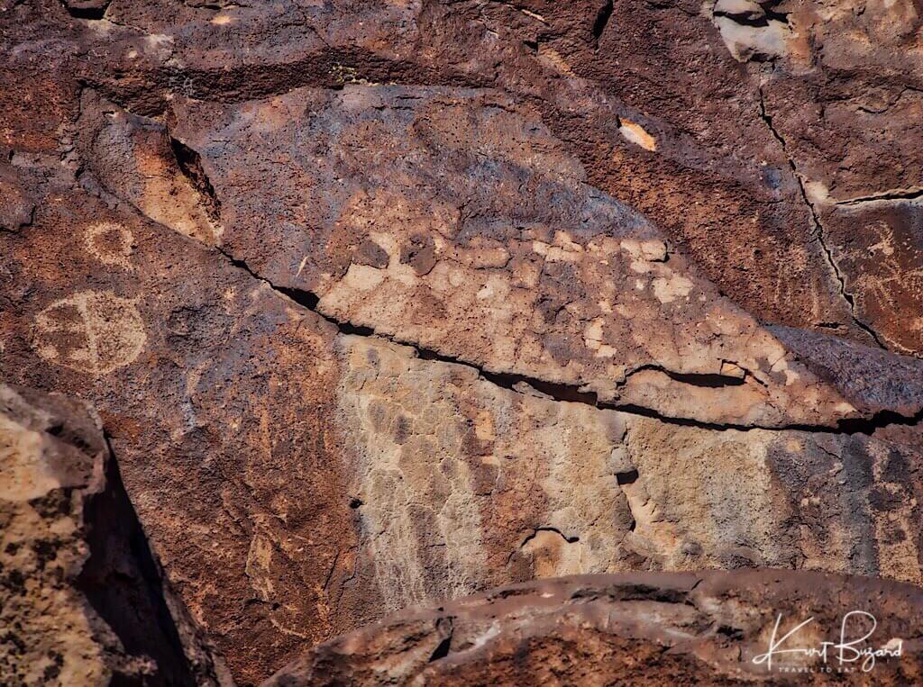 Biotite Schist Peeling Away in Layers. Little Petroglyph Canyon, China Lake California