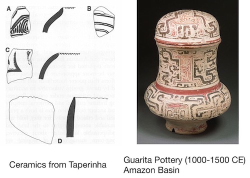 Ceramic Shards from Taperinha and Guarita Pottery from the Amazon Basin