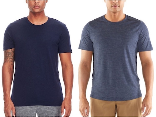 Icebreaker Tech Light Short Sleeve Crewe (left) Icebreaker Cool-Light Sphere Short Sleeve Crewe (right)