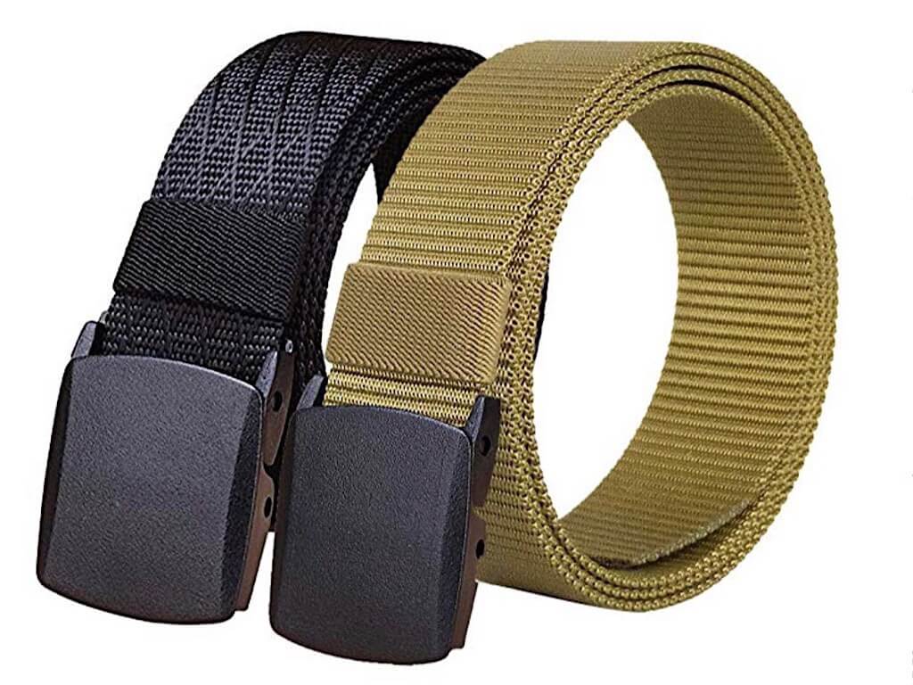 Fairwin Nylon Web Belts, Ratchet Belt/No Holes Full Adjustable Web Belt